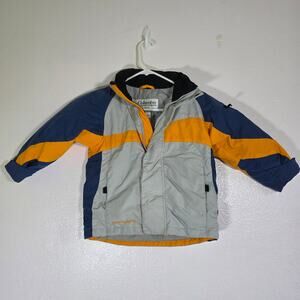Columbia Kids Winter Jacket Size 4/5 Gray Orange Blue Coat